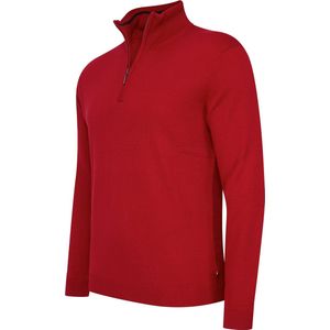 Cappuccino Italia - Heren Trui Bergamo Zip Pullover - Rood