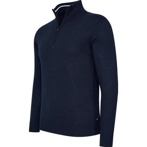 Cappuccino Italia - Heren Trui Bergamo Zip Pullover - Blauw