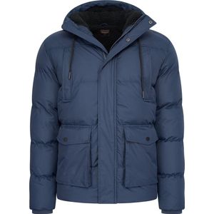 Cappuccino Italia - Heren Jas - Winter Moorland - Blauw - Polyester