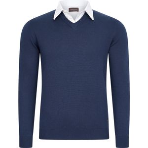 Cappuccino Italia - Heren Trui Mock Pullover - Blauw