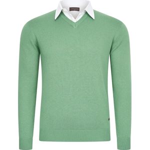 Cappuccino Italia - Heren Trui Mock Pullover - Groen
