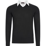 Cappuccino Italia - Mock Pullover - Heren Trui - Zwart