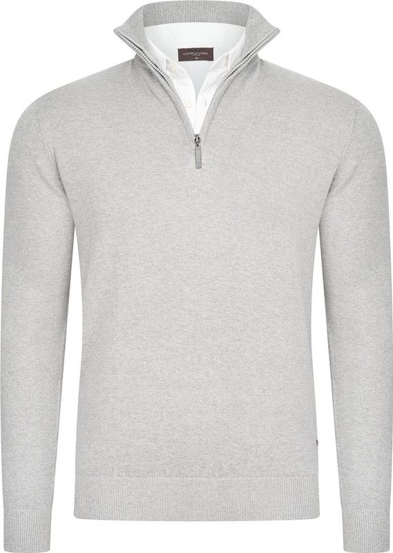 Cappuccino Italia - Mock Zip Pullover - Rood - Katoen/Polyester