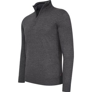 Cappuccino Italia - Heren Trui Bergamo Zip Pullover - Grijs