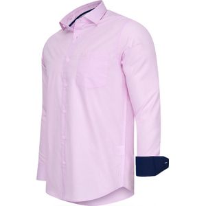 Cappuccino Italia - Heren Overhemd Stretch - Roze - Katoen/Elastaan