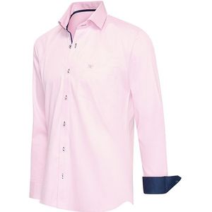 Cappuccino - Overhemd - Navy - 97% Katoen 3% Elastaan - Regular Fit