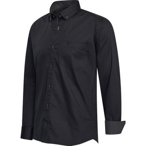 Herenhemd - Cappuccino - Katoen met Elastaan - Aansluitende Pasvorm