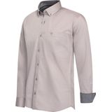 Cappuccino - Herenhemd - Bruin - Katoen met Elastaan