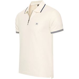 Cappuccino Italia - Polo Zip Polo Torino - Wit - Katoen