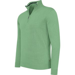 Cappuccino Italia - Heren Trui Bergamo Zip Pullover - Groen