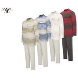 Cappuccino - Katoenen Pyjama - Crème/lichtgrijs