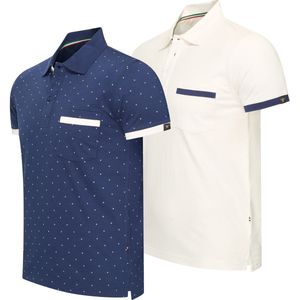 Cappuccino Italia - Heren Polo SS Todi 2-Pack Polo - Multi - Maat L