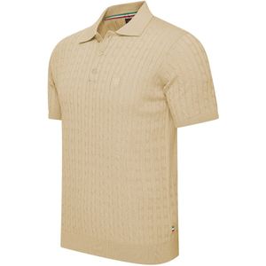 Cappuccino Italia Caorle cable knit polo