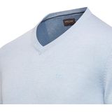 Tijdloze herentrui met elegante V-hals - Camel - S