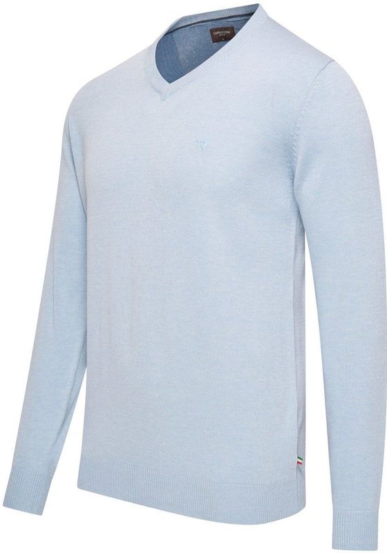 Tijdloze herentrui met elegante V-hals - Camel - S