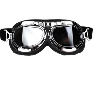 CRG Chrome Pilotenbril - Retro Motorbril - Motorbril Heren - Zilver Reflectie