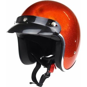 Redbike RB-765 retro jethelm metal flake orange maat XS