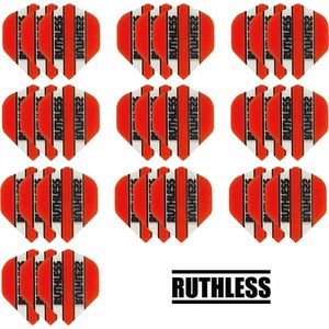 Darts Set - 10 Sets (30 stuks) - Ruthless - sterke flights - Oranje - darts flights