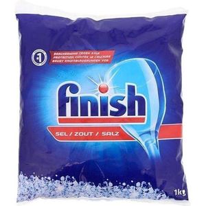 Finish Zout | 8 x 1kg | Vaatwasser zout | Korrels | Voorkomt Kalkafzetting | Promo Verpakking