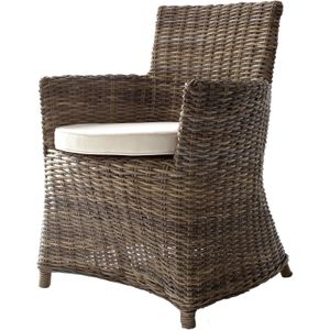 Bishop fauteuil in grijs rotan.