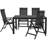 Cult tuinmeubelset 1 tafel met 4 stoelen.