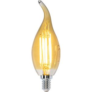 LED Filament kaarslamp met tip 4W Amber | Dimbaar | E14 | 2700K - Warm wit