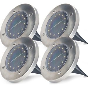 Solar grondspot | Zon energie | 4 stuks | 1W | 6000K