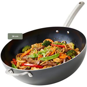 GreenChef Soft Grip, Wok de 28 cm-3,6 l avec Revêtement Antiadhésif