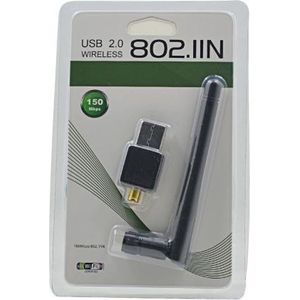 CHIPAL Wifi Dongle - 802.11n/g/b - 2.4G - 150Mbps - Zwart
