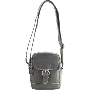 Arrigo - Crossbody Tas Dames - Schoudertas Heren - Buffelleer - Zwart