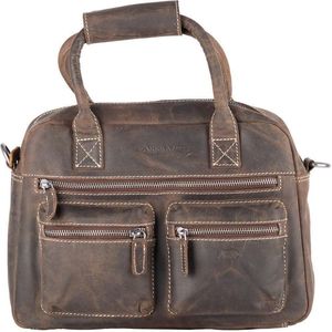 Dames Tas - Buffelleer - Bruin – Medium – Westernbag – Cowboybag - Handtas