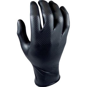 Grippaz Msafe Handschoen maat M (8) - Extra sterk - Nitril - Zwart