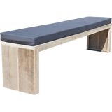 Wood4you - Tuinbank - Amsterdam steigerhout 200Lx49Hx38D cm - incl kussen parkbank - zitbank - bank - tuinbank hout