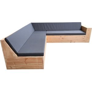 Wood4you - Loungeset 1 Douglas - GL-vorm - incl. kussens - 200cm - 200cm