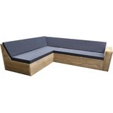 Wood4you Loungeset 1 steigerhout - GL-vorm - incl kussens - 250cm - 200cm