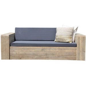 Wood4you - Loungebank Washington - Industrial wood - incl kussens