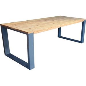 Wood4you - Eettafel New Orleans Roasted wood - 180/90 cm - 180/90 cm Antraciet - Eettafels