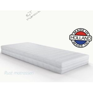 Polyether matras met anti-allergische wasbare Badstof hoes met rits - 70x170 x14cm