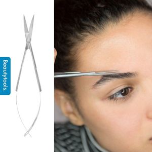 BeautyTools Professionele Veerschaar - Wenkbrauw schaartje / Wenkbrauw Trimmer/ Eyebrow Scissor - Recht snijvlak - 12 cm (NS-0881) INOX