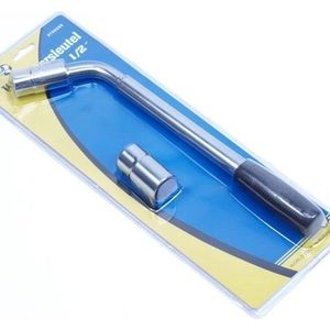 QWORK® Teleskop Radmutternschlüssel mit 2 Standardbuchsen 17mm/19mm und
