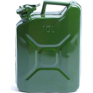 Jerrycan - 10 Liter - Metaal - Stevige Afsluitklep