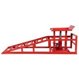 Oprijbrug met ingebouwde krik 2 ton (set)