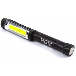 HBM PROFI LED aluminium mini zaklamp met magneetvoet 400 Lumen