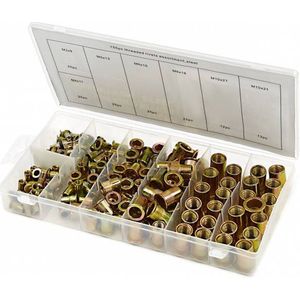 HBM 150-delig blindklinkmoeren assortiment STAAL