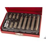 11 Delige Spline Bitset met 1/2"" adapter