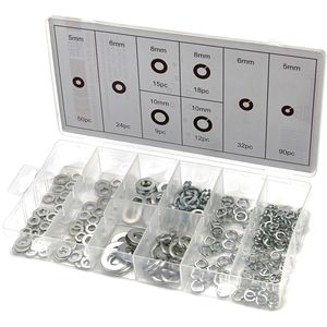 HBM - Sluitringen en Veerringen Assortiment - Transparant - 250 Delig