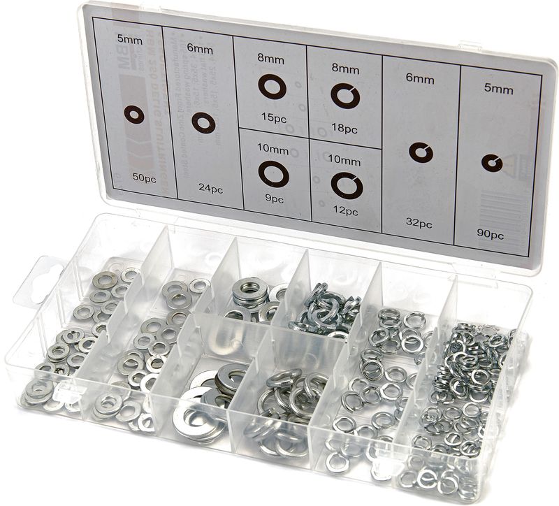 HBM - Sluitringen en Veerringen Assortiment - Transparant - 250 Delig