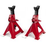 HBM - 6 Ton Assteunen - Set van 2 - Gietijzer - Verstelbare Hoogte 380-595 mm