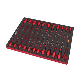 Professionele 23 Delige Schroevendraaierset Foam Inlay voor HBM Gereedschapswagen