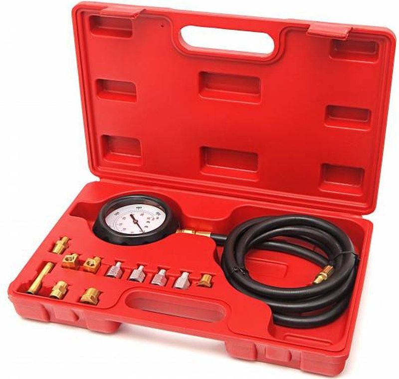 HBM - Universele Oliedruk Tester - Testset - 11 Adapters - Tot 21 Bar